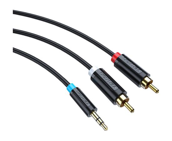 3.5mm Male to 2x Male RCA Cable 2m Vention BCLBH Black