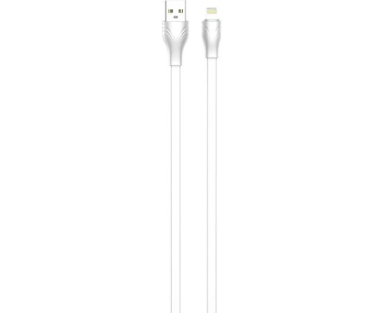 USB to Lightning cable LDNIO LS550, 2.4A, 0.2m (white)
