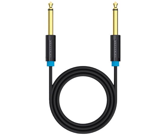 6.35mm TS Male to Male Audio Cable 2m Vention BAABH (black)