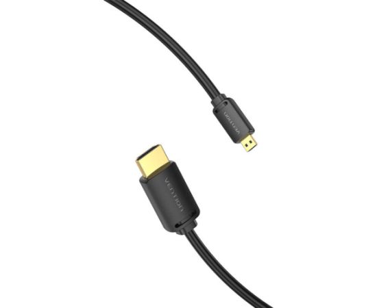 HDMI-D Male to HDMI-A Male 4K HD Cable 2m Vention AGIBH (Black)