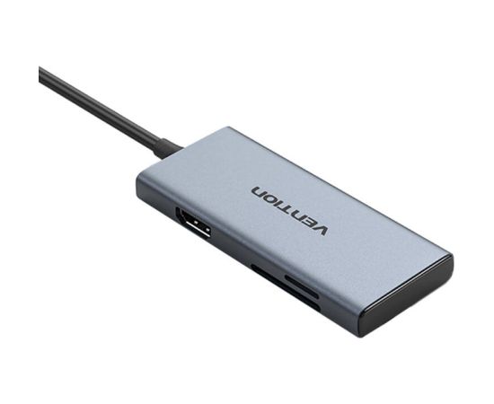 USB-C to HDMI, 3x USB 3.0, SD, TF Hub Vention TOOHB 0.15m Gray