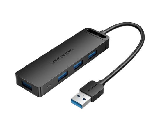 USB 3.0 4-Port Hub with Power Adapter Vention CHLBD 0.5m, Black