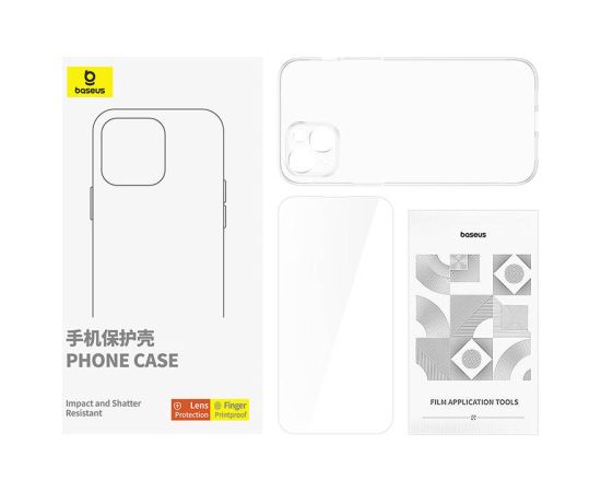 Clear Case Baseus iPhone 15 Plus + tempered glass