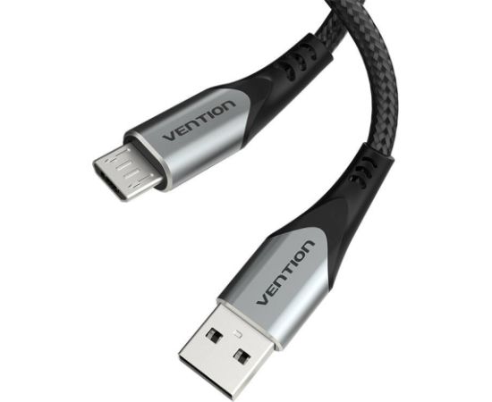 USB 2.0 A to Micro-B 3A cable 0.25m Vention COAHC gray