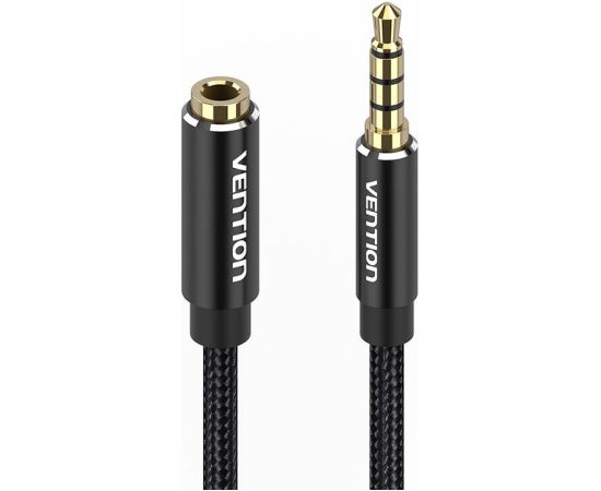 TRRS 3.5mm Male to 3.5mm Female Audio Extender 5m Vention BHCBJ Black