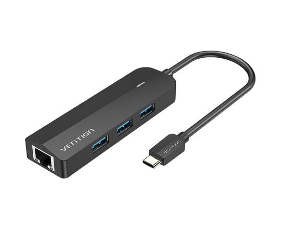 USB-C to 3x USB 3.0, RJ45, Micro-B Hub Vention TGPBB 0.15m Black