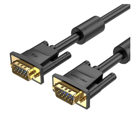 VGA(3+6) Male to Male Cable with Ferrite Cores 3m Vention DAEBI (Black)