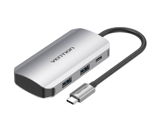 USB-C Docking Station to 4x USB3.0, PD 0.15m Vention TNBHB (gray)