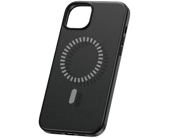 Magnetic Phone Case for iPhone 15 Pro Baseus Fauxther Series (Black)