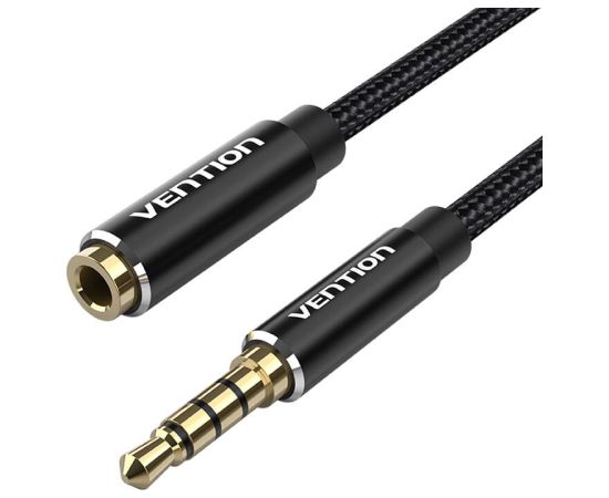 TRRS 3.5mm Male to 3.5mm Female Audio Extender 3m Vention BHCBI Black