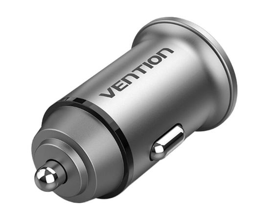 Dual Port Car Charger Vention FFEH0 USB A+A(30/30) Gray