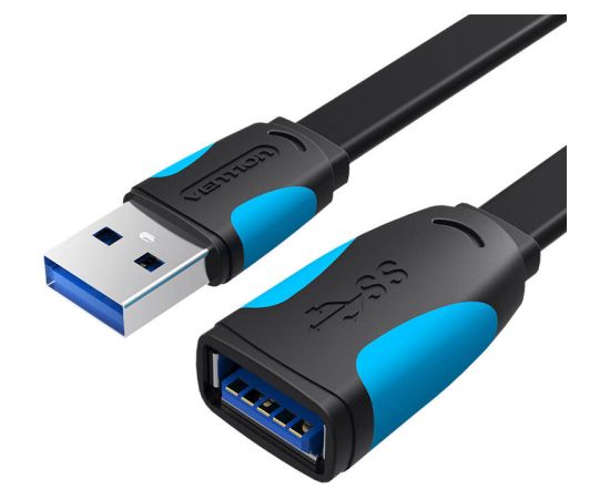 Flat USB 3.0 extender Vention VAS-A13-B200 2m Black