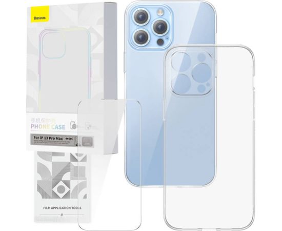 Transparent Case and Tempered Glass set Baseus Corning for iPhone 13 Pro Max