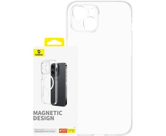 Magnetic Phone Case for iPhone 15 Plus Baseus OS-Lucent Series (Clear)