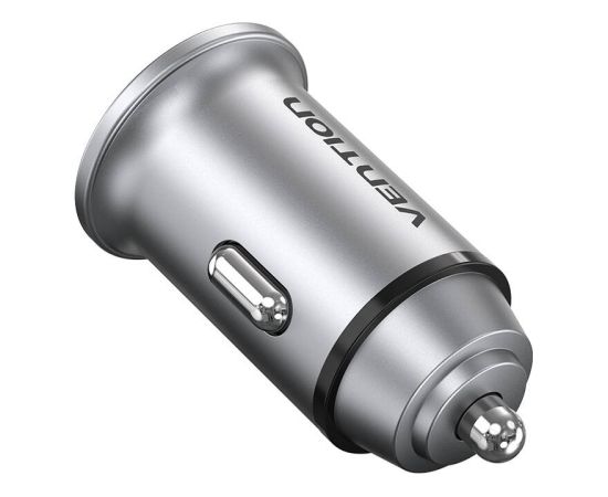 Dual Port Car Charger Vention FFBH0 USB A+C(18/20) Gray