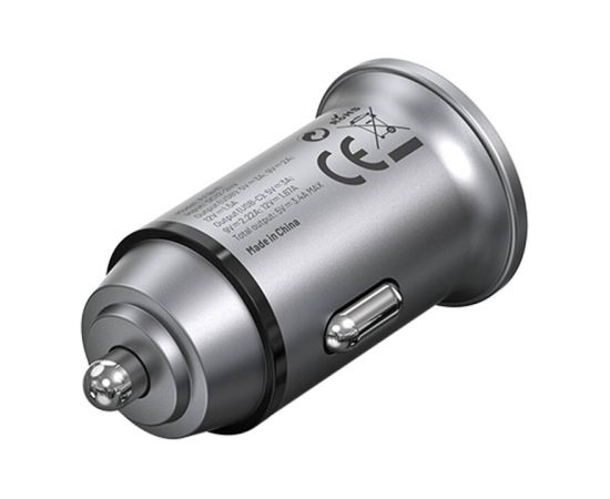 Dual Port Car Charger Vention FFBH0 USB A+C(18/20) Gray
