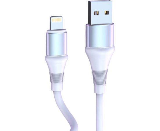 USB to Lightning cable Vipfan Colorful X08, 3A, 1.2m (white)