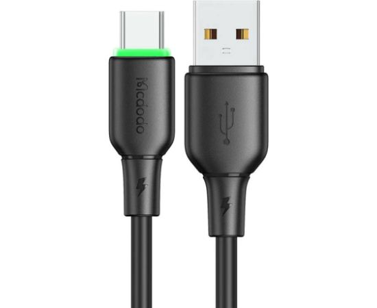 USB to USB-C Cable Mcdodo CA-4751 with LED light 1.2m (black)