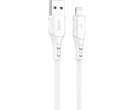 USB to Lightning cable Vipfan Colorful X12, 3A, 1m (white)