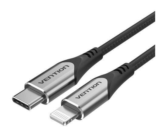 USB-C to Lightning Charging Cable Vention, PD 3A, 1.5m (black)