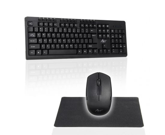 ART Wireless Set Keyboard + Mouse AK-48A USB + mouse pad