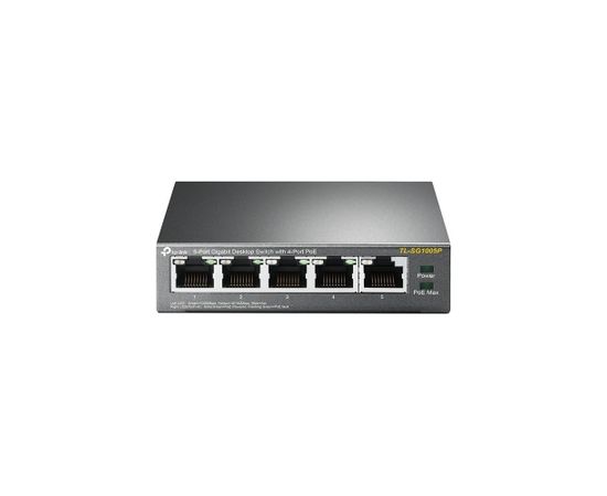 Switch | TP-LINK | Desktop/pedestal | 5x10Base-T / 100Base-TX / 1000Base-T | PoE ports 4 | TL-SG1005P