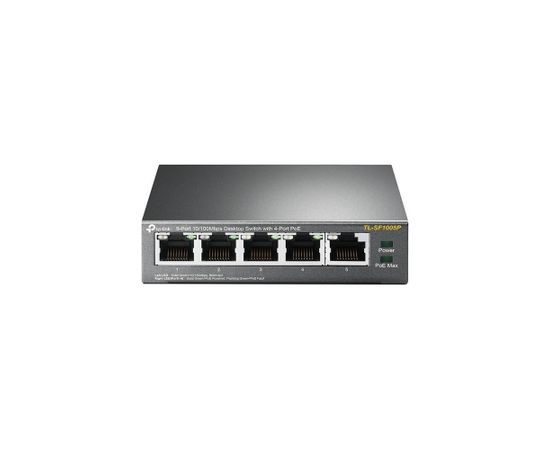 Switch | TP-LINK | Desktop/pedestal | 5x10Base-T / 100Base-TX | PoE ports 4 | TL-SF1005P