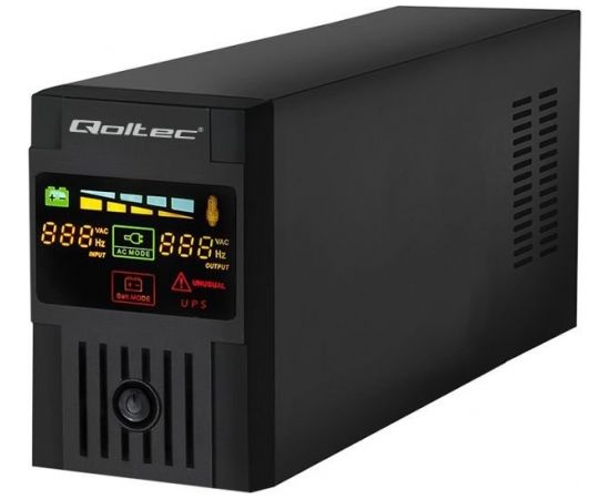 UPS Qoltec Zasilacz awaryjny UPS MONOLITH | 600VA | 360W | LCD | USB - 53951 - 53951