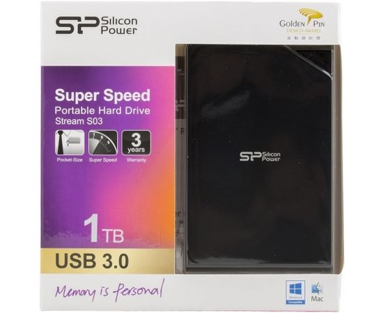 Silicon Power Stream S03 1TB, чёрный