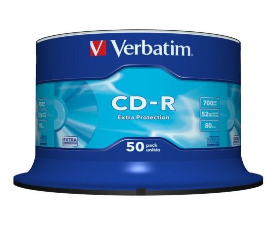 Verbatim CD-R Extra Protection 700MB 52x 50 gb. spindle iepakojumā