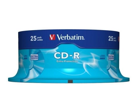 Verbatim CD-R Extra Protection 700MB 52x 25gb. spindle iepakojumā