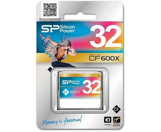 Silicon Power карта памяти CF 32GB 600x
