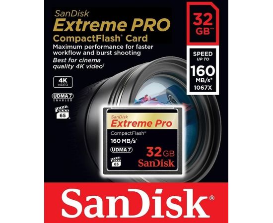 Sandisk Compact Flash CF 32GB ExtremePro 160MB/s