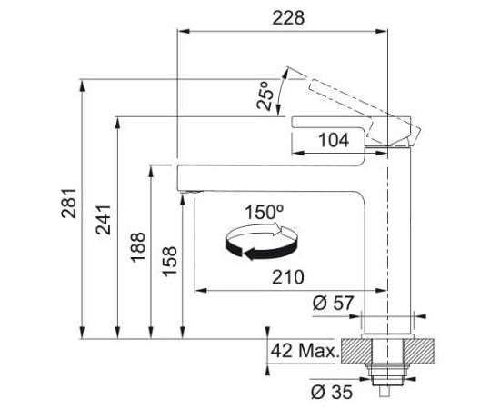 Franke Centro Swivel Top HP DS/OS Virtuves Izlietnes Ūdens Maisītājs Kašmirs/Sudrabs