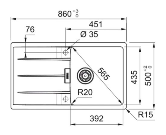 Franke Maris CNG 611-86 Fragranīta Iebūvējamā Virtuves Izlietne , Balta