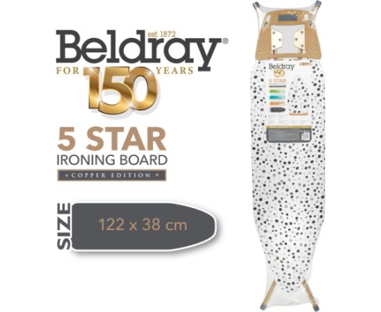 Beldray LA089236GRY1EU7 150 Years 122x38cm 5* Ironing Board Grey Monodo