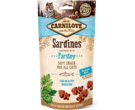 CARNILOVE Semi-Moist Snack Sardines & Parsley - Cat treat with sardines and parsley - 50 g