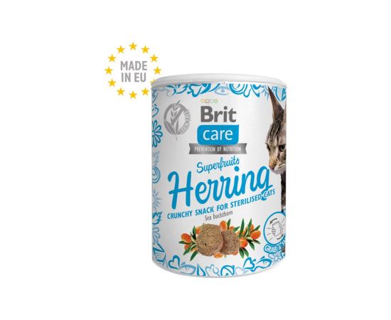 BRIT Care Cat Snack Superfruits Herring - cat treat - 100 g