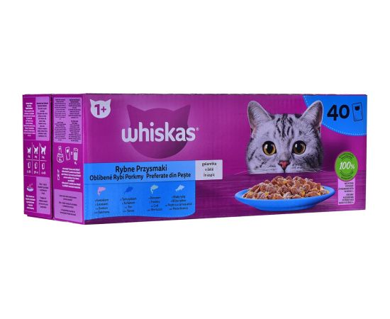 WHISKAS Fish Favourites in jelly - wet cat food - 40x85 g