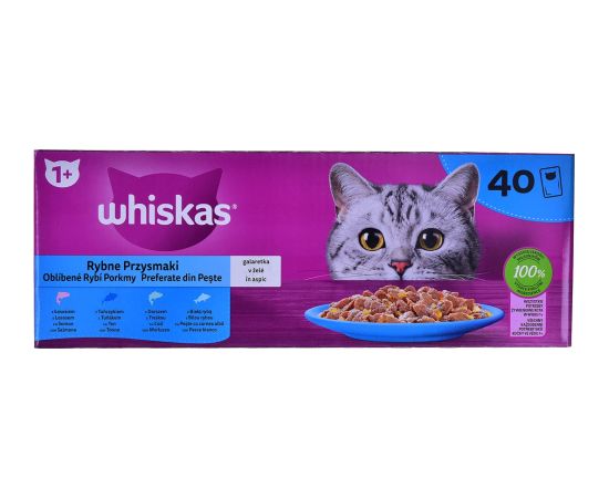 WHISKAS Fish Favourites in jelly - wet cat food - 40x85 g