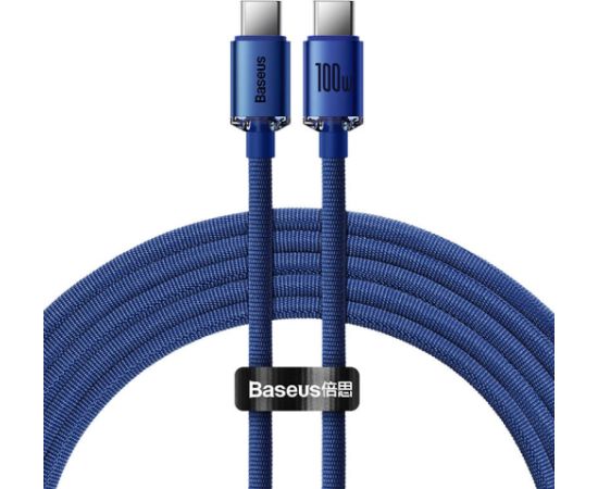Baseus Crystal Shine cable USB-C to USB-C, 100W, 2m (blue)
