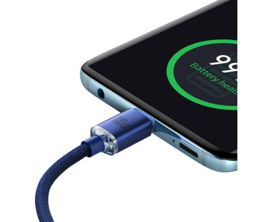 Baseus Crystal Shine cable USB-C to USB-C, 100W, 2m (blue)