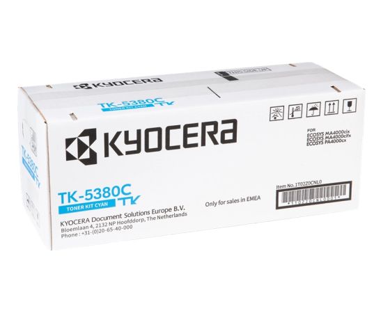 Kyocera TK-5380C (1T02Z0CNL0) Toner Cartridge, Cyan