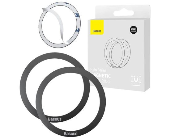 Baseus Halo Magnetic Ring for phones, , MagSafe (black)