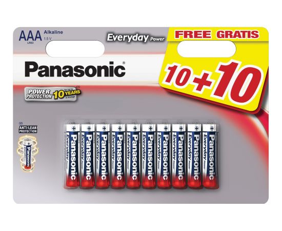 Panasonic Everyday Power baterijas LR03EPS/20BW (10+10)