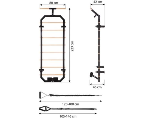 DAUDZFUNKCIONĀLĀS VINGROŠANAS KĀPNES DW2708 MULTIFUNCTIONAL GYMNASTIC LADDER HMS