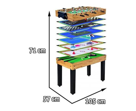 RoGer 12in1 Spēļu Galds 105x57xx71cm