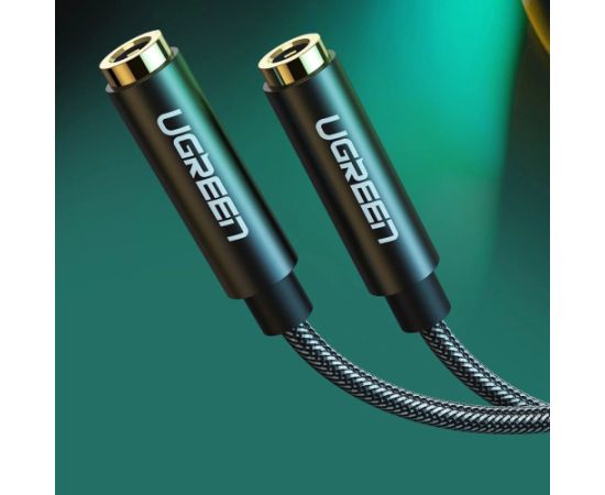 Ugreen Ugrenn AV123 headphone cable 3.5 mm minijack (male) - 2x 3.5 mm minijack (female) - black