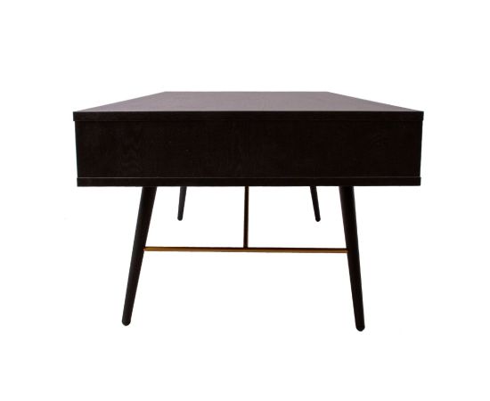 Kafijas galdiņš LUXEMBOURG 115x60xH45cm, melns / varš