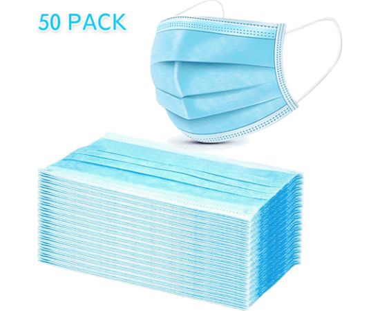 Face / respiratory mask 3 layer/ply with earloop 50pcs package